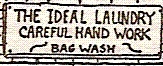 hand-written laundry sign